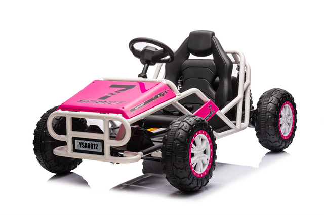24V 2024 NEW Boys White Ride na UTV s r&aacute;diov&yacute;m ovl&aacute;d&aacute;n&iacute;m