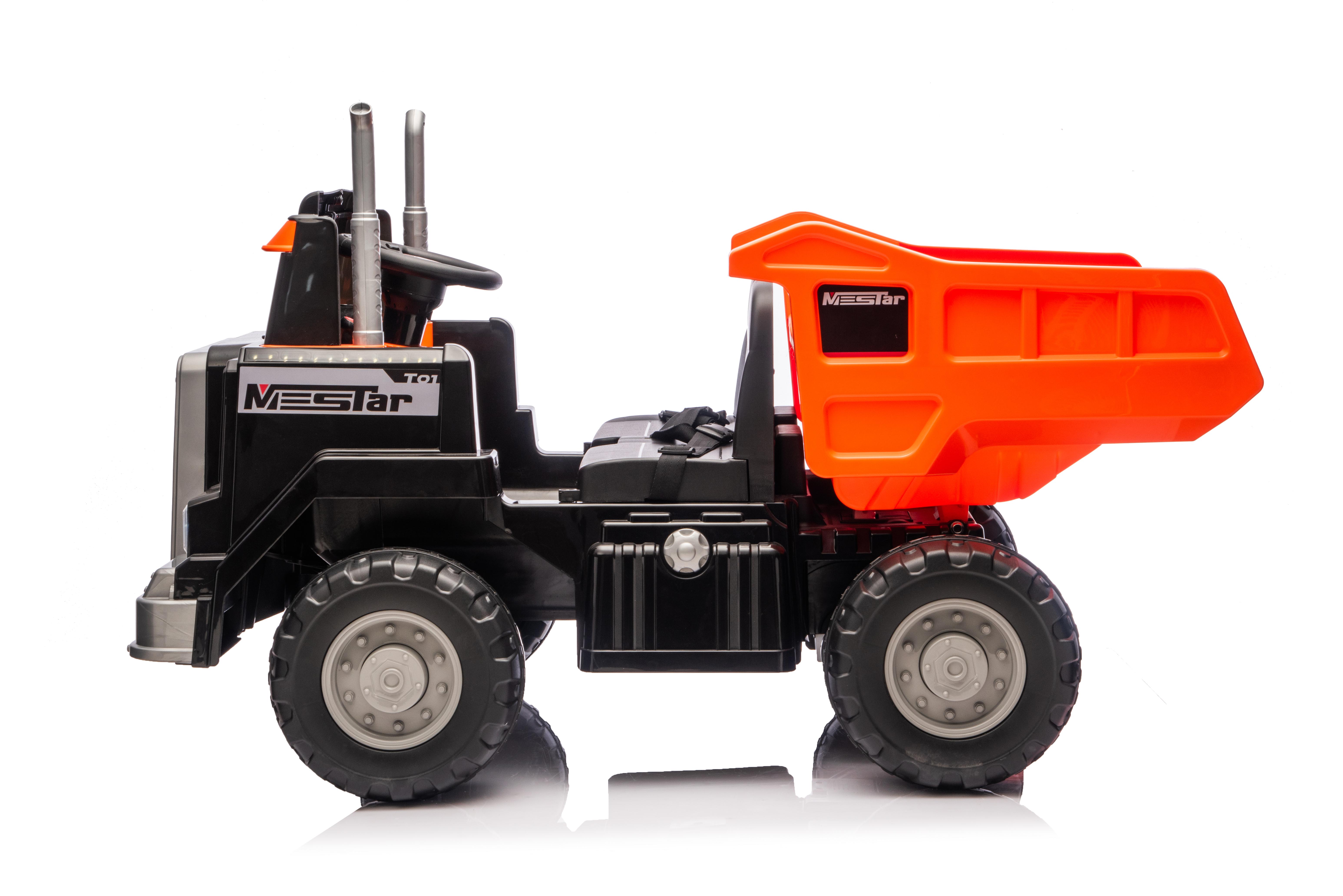 Escavatore elettrico da 12 V a batteria per bambini che cavalcano un'auto giocattolo per giocare all'aperto