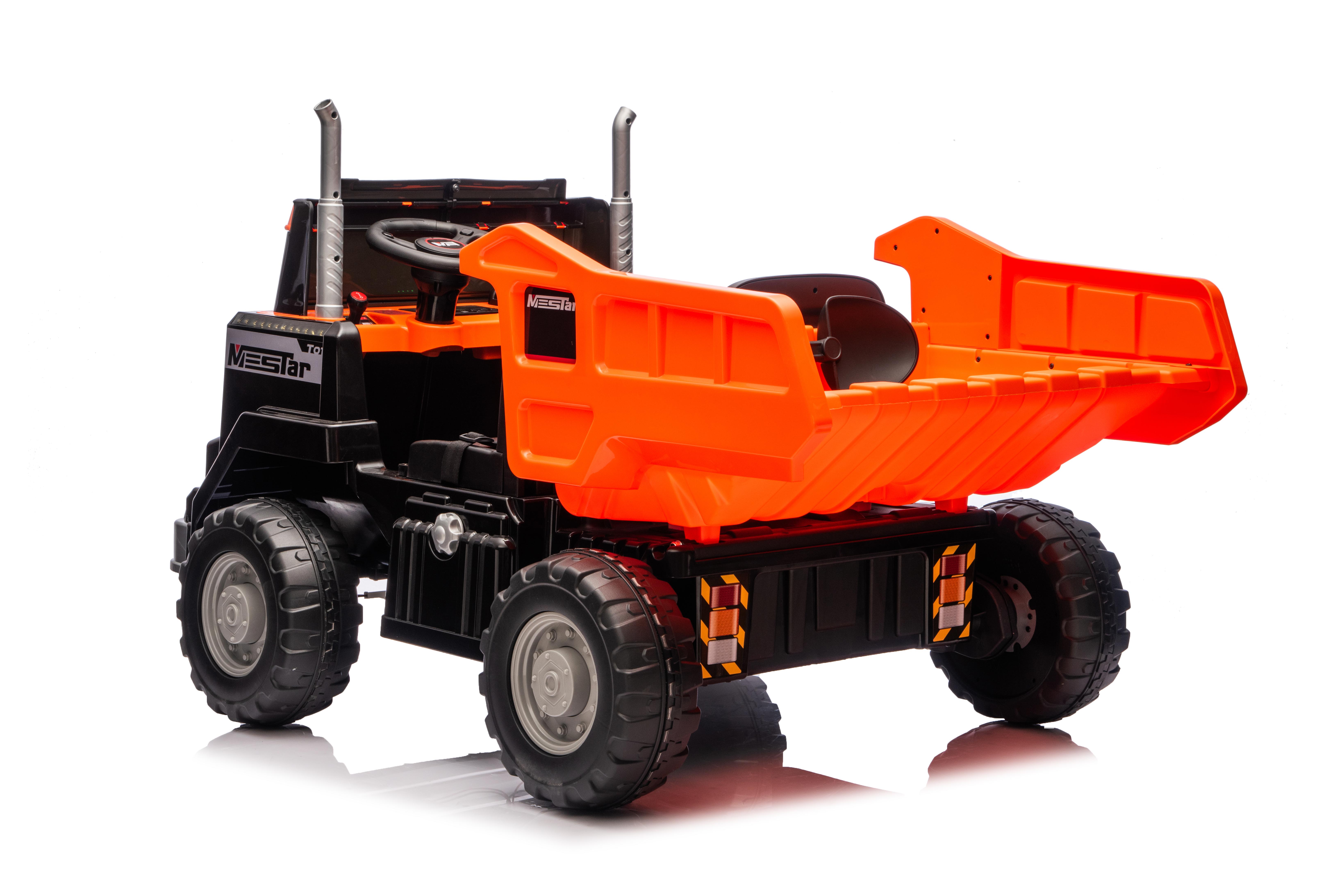 Escavatore elettrico da 12 V a batteria per bambini che cavalcano un'auto giocattolo per giocare all'aperto